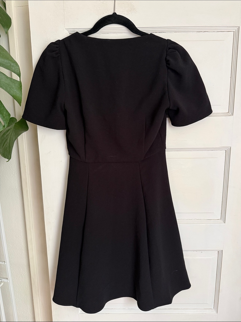 Sezane Black Button-Front Mini Dress - Picture 3 of 5